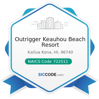 Outrigger Keauhou Beach Resort - NAICS Code 722511 - Full-Service Restaurants