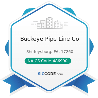 Buckeye Pipe Line Co - NAICS Code 486990 - All Other Pipeline Transportation