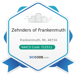 Zehnders of Frankenmuth - NAICS Code 722511 - Full-Service Restaurants