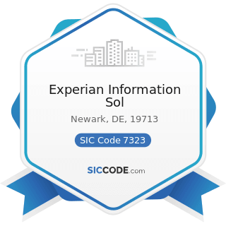 Experian Information Sol - SIC Code 7323 - Credit Reporting Services