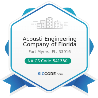 Acousti Engineering Company of Florida - NAICS Code 541330 - Engineering Services