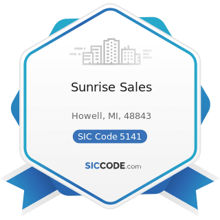 Sunrise Sales - SIC Code 5141 - Groceries, General Line