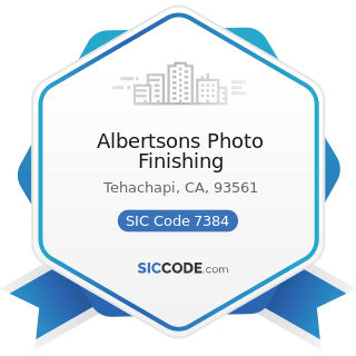 Albertsons Photo Finishing - SIC Code 7384 - Photofinishing Laboratories