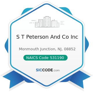 S T Peterson And Co Inc - NAICS Code 531190 - Lessors of Other Real Estate Property