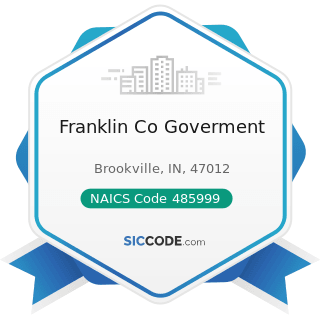 Franklin Co Goverment - NAICS Code 485999 - All Other Transit and Ground Passenger Transportation