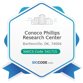 Conoco Phillips Research Center - NAICS Code 541715 - Research and Development in the Physical,...