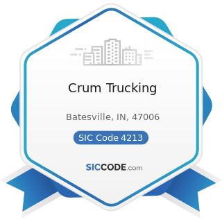 Crum Trucking - SIC Code 4213 - Trucking, except Local