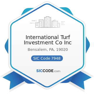 International Turf Investment Co Inc - SIC Code 7948 - Racing, including Track Operation