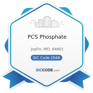 PCS Phosphate - SIC Code 2048 - Prepared Feed and Feed Ingredients for Animals and Fowls, except...