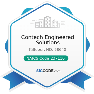Contech Engineered Solutions - NAICS Code 237110 - Water and Sewer Line and Related Structures...