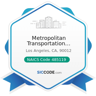 Metropolitan Transportation Authority - NAICS Code 485119 - Other Urban Transit Systems