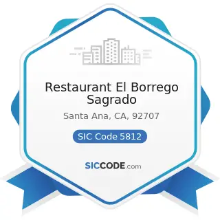 Restaurant El Borrego Sagrado - SIC Code 5812 - Eating Places