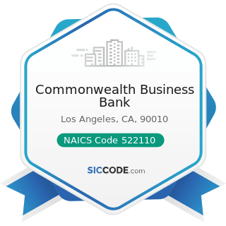 Commonwealth Business Bank - NAICS Code 522110 - Commercial Banking