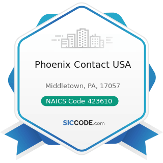 Phoenix Contact USA - NAICS Code 423610 - Electrical Apparatus and Equipment, Wiring Supplies,...