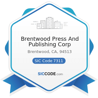 Brentwood Press And Publishing Corp - SIC Code 7311 - Advertising Agencies