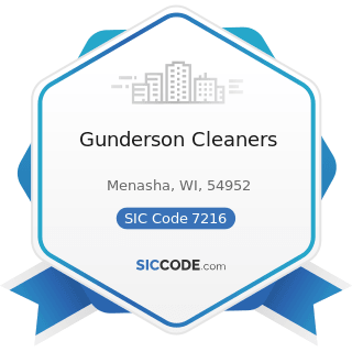 Gunderson Cleaners - SIC Code 7216 - Drycleaning Plants, except Rug Cleaning