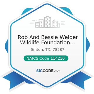 Rob And Bessie Welder Wildlife Foundation Library - NAICS Code 114210 - Hunting and Trapping