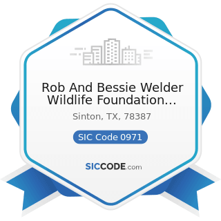 Rob And Bessie Welder Wildlife Foundation Library - SIC Code 0971 - Hunting, Trapping, Game...