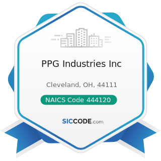 PPG Industries Inc - NAICS Code 444120 - Paint and Wallpaper Retailers