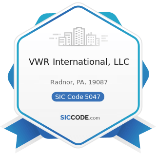 VWR International, LLC - SIC Code 5047 - Medical, Dental, and Hospital Equipment and Supplies