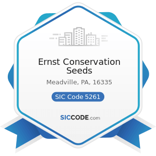 Ernst Conservation Seeds - SIC Code 5261 - Retail Nurseries, Lawn and Garden Supply Stores