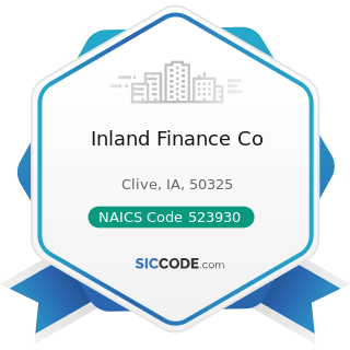 Inland Finance Co - NAICS Code 523930 - Investment Advice