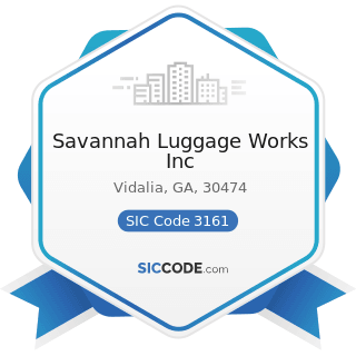 Savannah Luggage Works Inc - SIC Code 3161 - Luggage