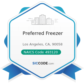 Preferred Freezer - NAICS Code 493120 - Refrigerated Warehousing and Storage