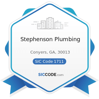 Stephenson Plumbing - SIC Code 1711 - Plumbing, Heating and Air-Conditioning