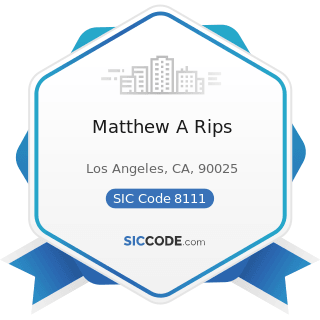 Matthew A Rips - SIC Code 8111 - Legal Services