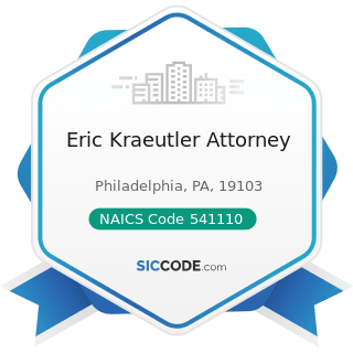 Eric Kraeutler Attorney - NAICS Code 541110 - Offices of Lawyers