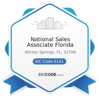 National Sales Associate Florida - SIC Code 5141 - Groceries, General Line