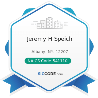 Jeremy H Speich - NAICS Code 541110 - Offices of Lawyers