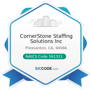 CornerStone Staffing Solutions Inc - NAICS Code 561311 - Employment Placement Agencies