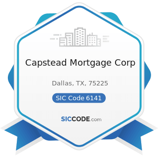 Capstead Mortgage Corp - SIC Code 6141 - Personal Credit Institutions