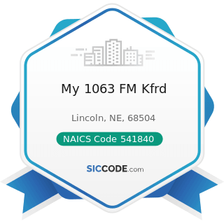 My 1063 FM Kfrd - NAICS Code 541840 - Media Representatives