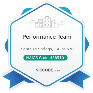 Performance Team - NAICS Code 488510 - Freight Transportation Arrangement