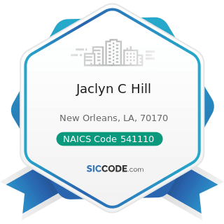 Jaclyn C Hill - NAICS Code 541110 - Offices of Lawyers