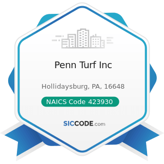 Penn Turf Inc - NAICS Code 423930 - Recyclable Material Merchant Wholesalers