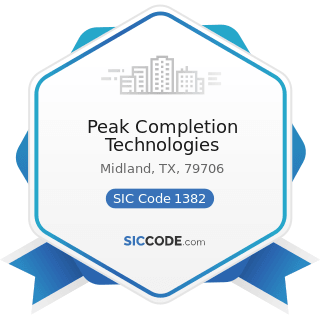 Peak Completion Technologies - SIC Code 1382 - Oil and Gas Field Exploration Services