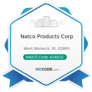 Natco Products Corp - NAICS Code 424610 - Plastics Materials and Basic Forms and Shapes Merchant...