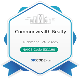 Commonwealth Realty - NAICS Code 531190 - Lessors of Other Real Estate Property