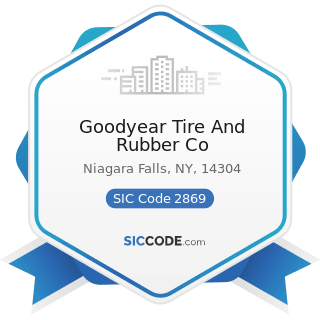Goodyear Tire And Rubber Co - SIC Code 2869 - Industrial Organic Chemicals, Not Elsewhere...