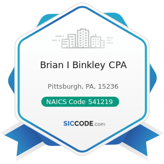 Brian I Binkley CPA - NAICS Code 541219 - Other Accounting Services