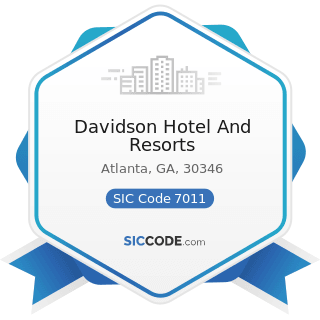 Davidson Hotel And Resorts - SIC Code 7011 - Hotels and Motels