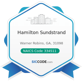 Hamilton Sundstrand - NAICS Code 334511 - Search, Detection, Navigation, Guidance, Aeronautical,...