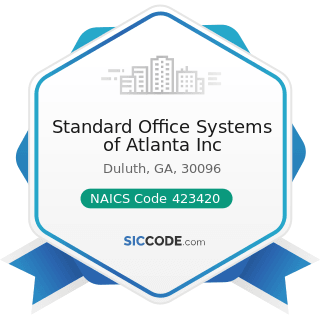 Standard Office Systems of Atlanta Inc - NAICS Code 423420 - Office Equipment Merchant...
