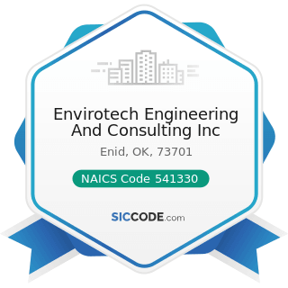 Envirotech Engineering And Consulting Inc - NAICS Code 541330 - Engineering Services