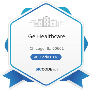 Ge Healthcare - SIC Code 6141 - Personal Credit Institutions