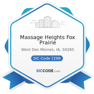 Massage Heights Fox Prairie - SIC Code 7299 - Miscellaneous Personal Services, Not Elsewhere...